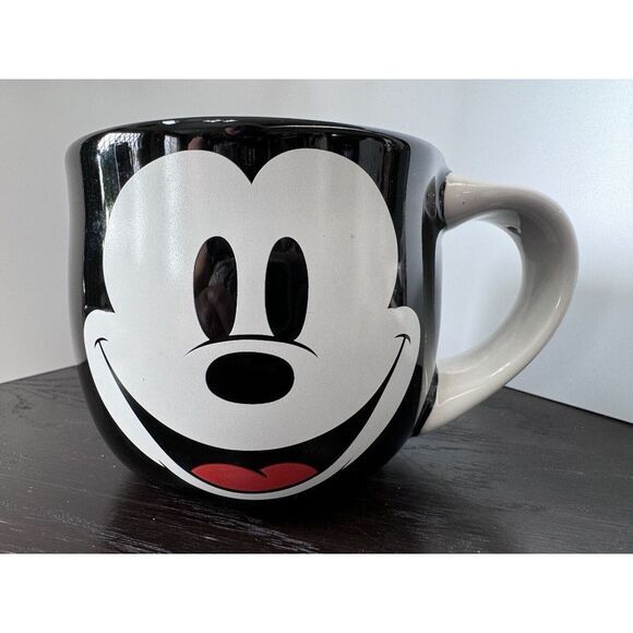 Disney Other - Disney Store‎ Exclusive  Mickey Mouse Face Mug/Cup**16 oz* Black White